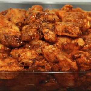Alitas de pollo en salsa BBQ